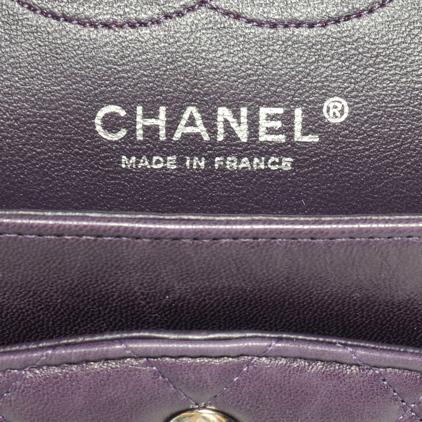 Lambskin Medium Double Flap Violet