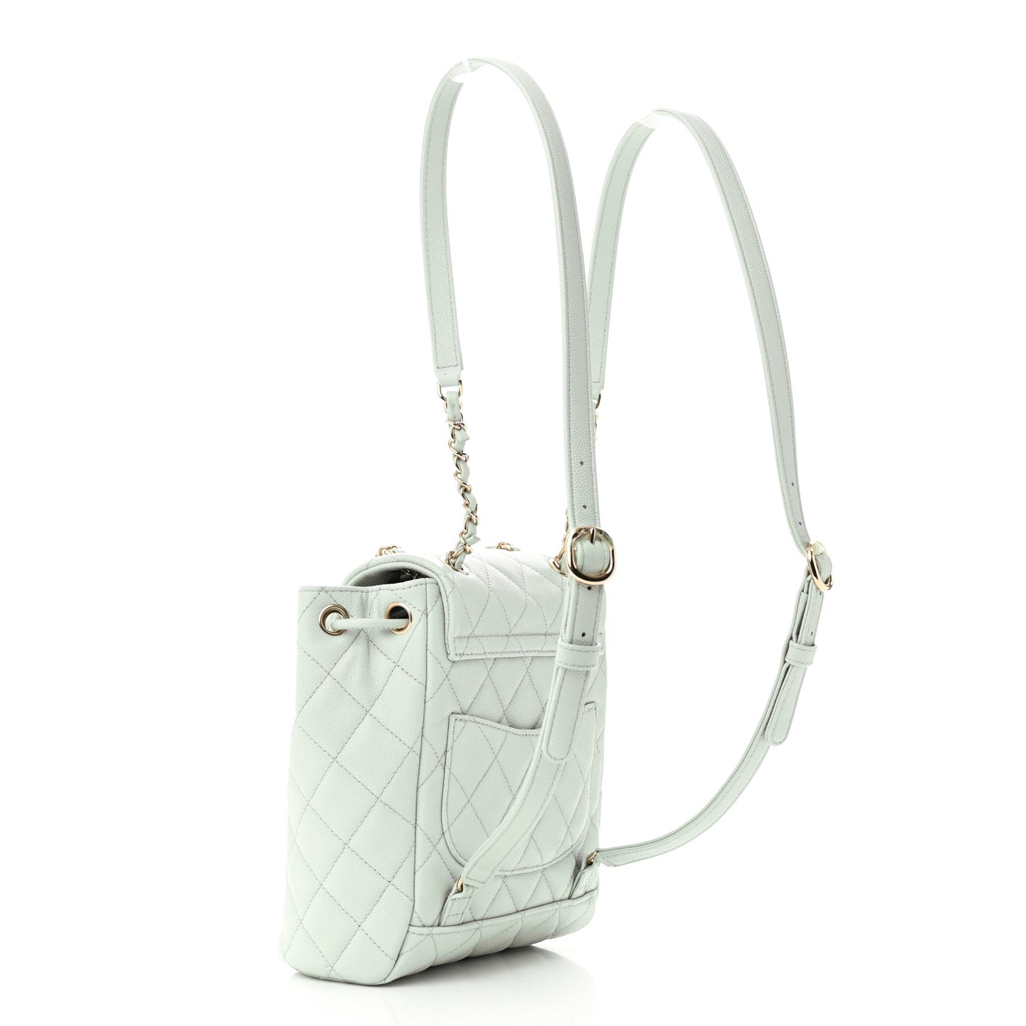 Caviar Quilted Mini Urban Spirit Backpack Light Blue