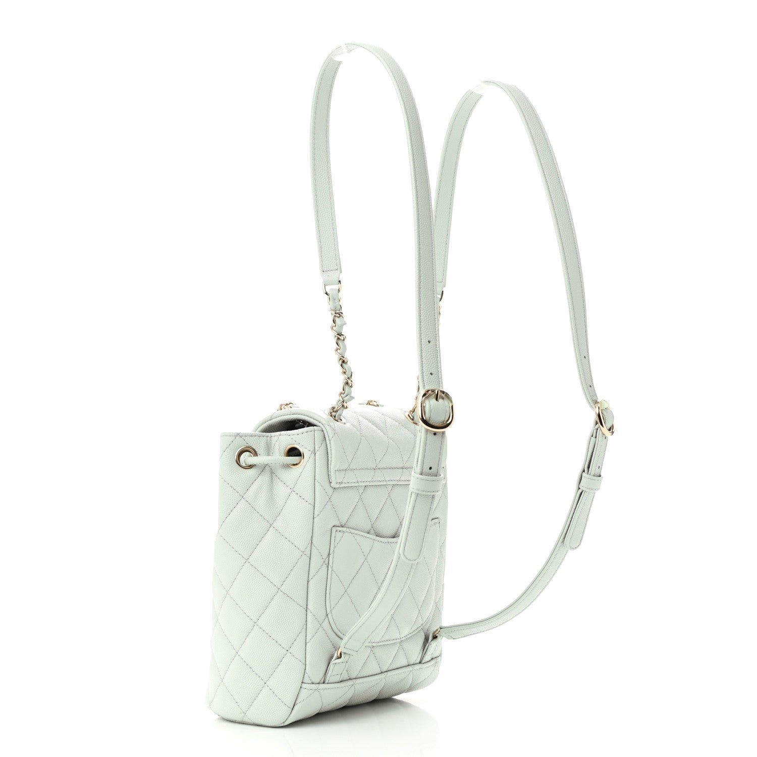 Chanel Caviar Quilted Mini Urban Spirit Backpack Light Blue 3 of 13