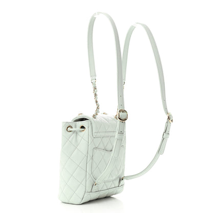 Chanel Caviar Quilted Mini Urban Spirit Backpack Light Blue 3 of 13