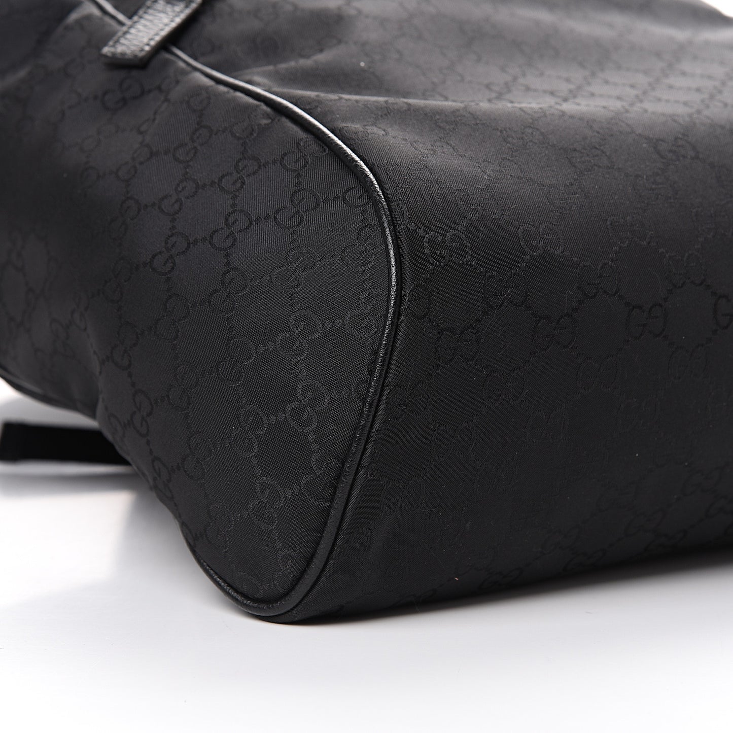 Nylon Monogram Slim Backpack Black