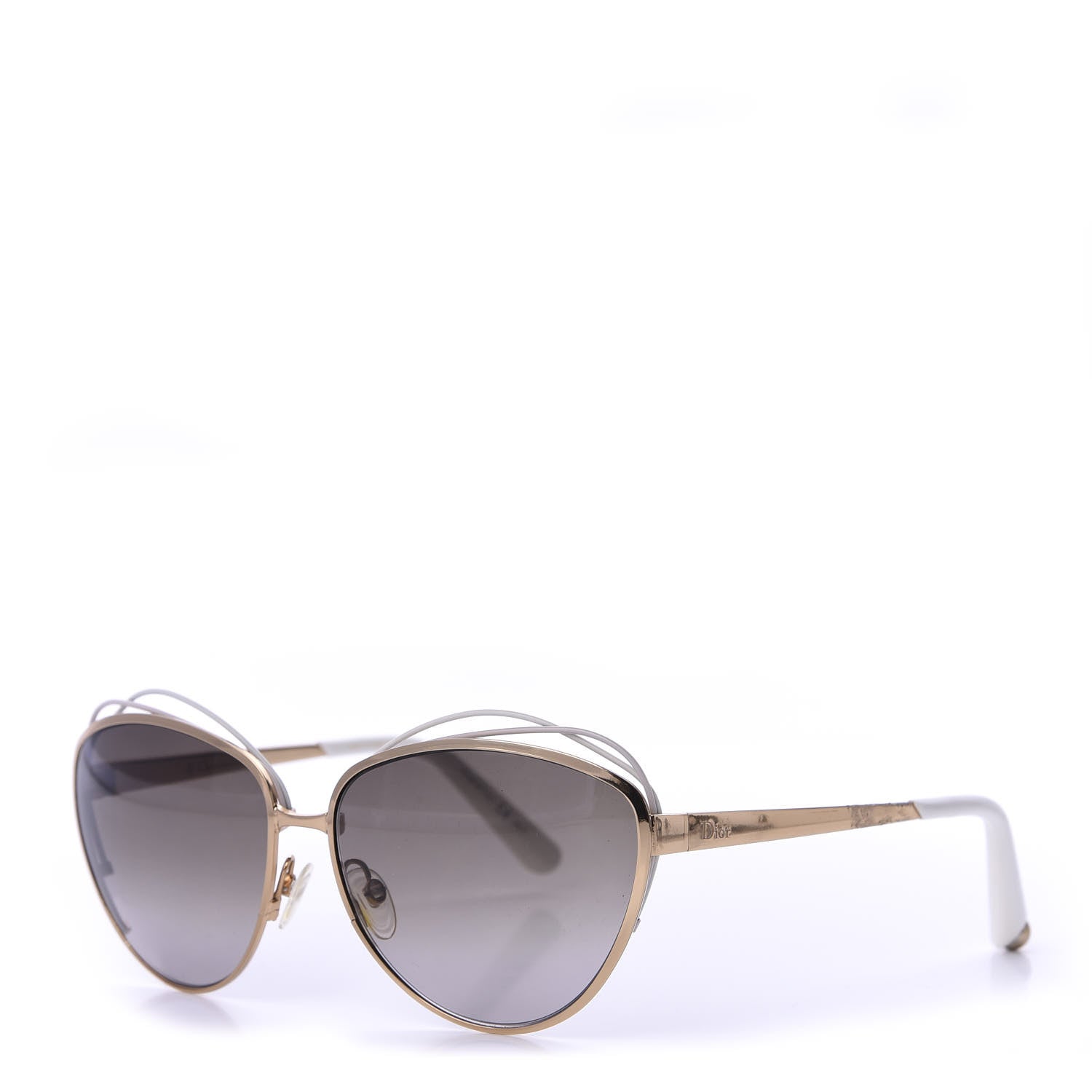 Christian Dior Metal Dior Songe Sunglasses Gold White 1 of 14