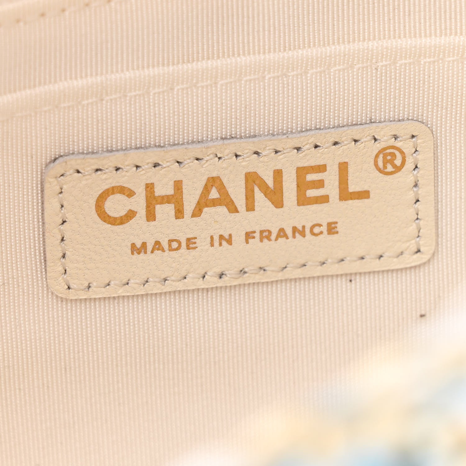 Chanel Calfskin Woven Fabric Rumbag Flap Blue White 6 of 10