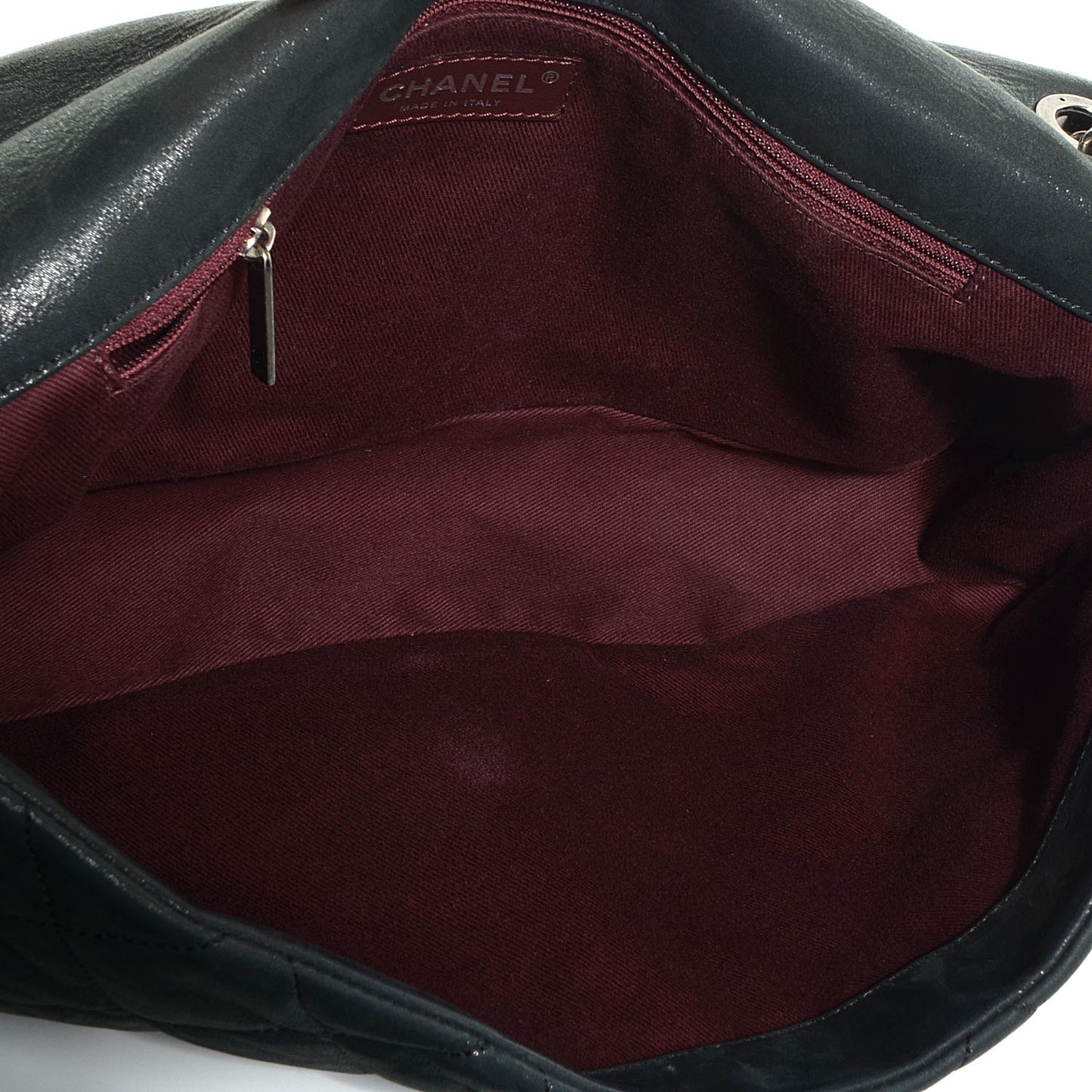 Iridescent Calfskin In The Mix Jumbo Flap Black