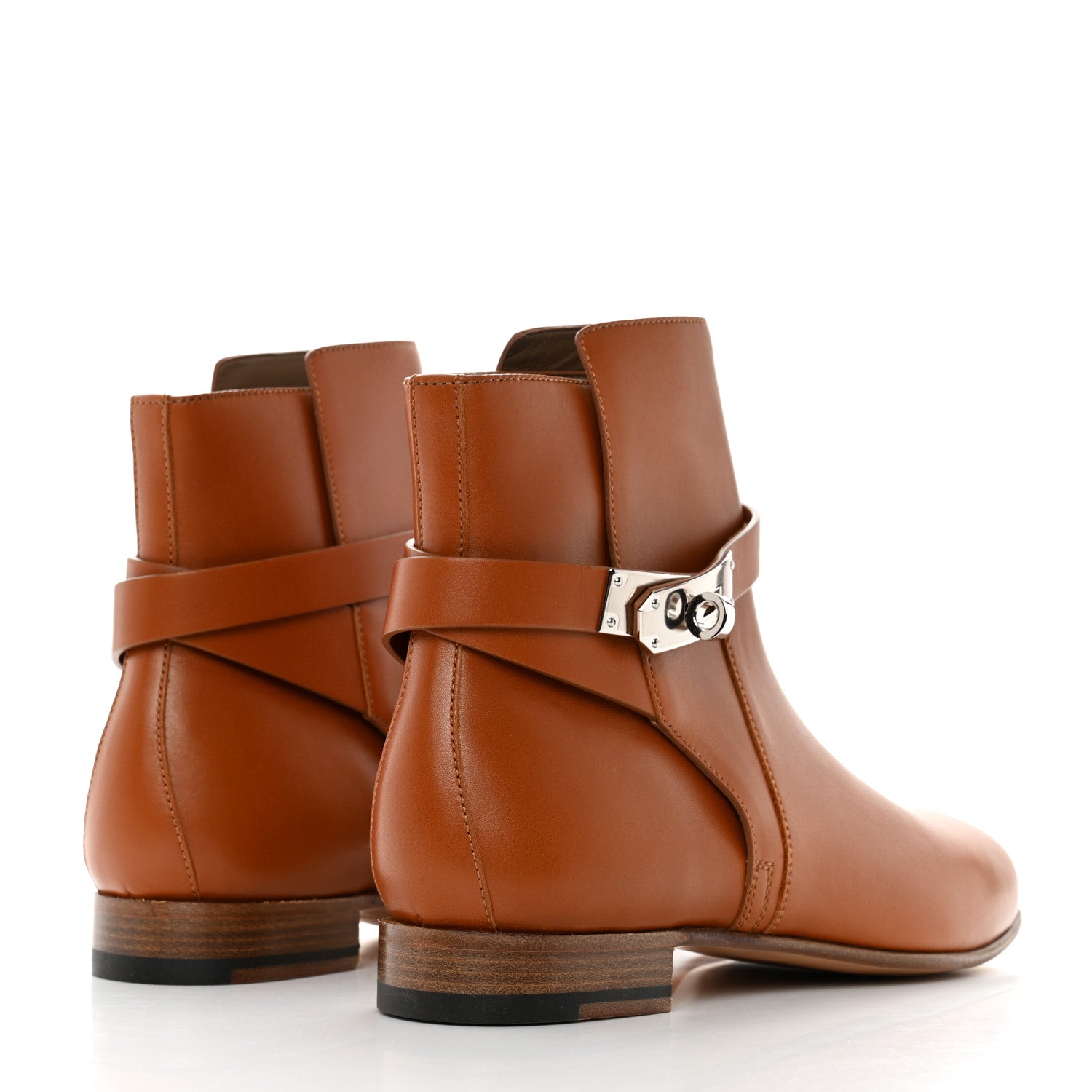 Hermes Calfskin Neo Low Boots 37.5 Natural 4 of 8