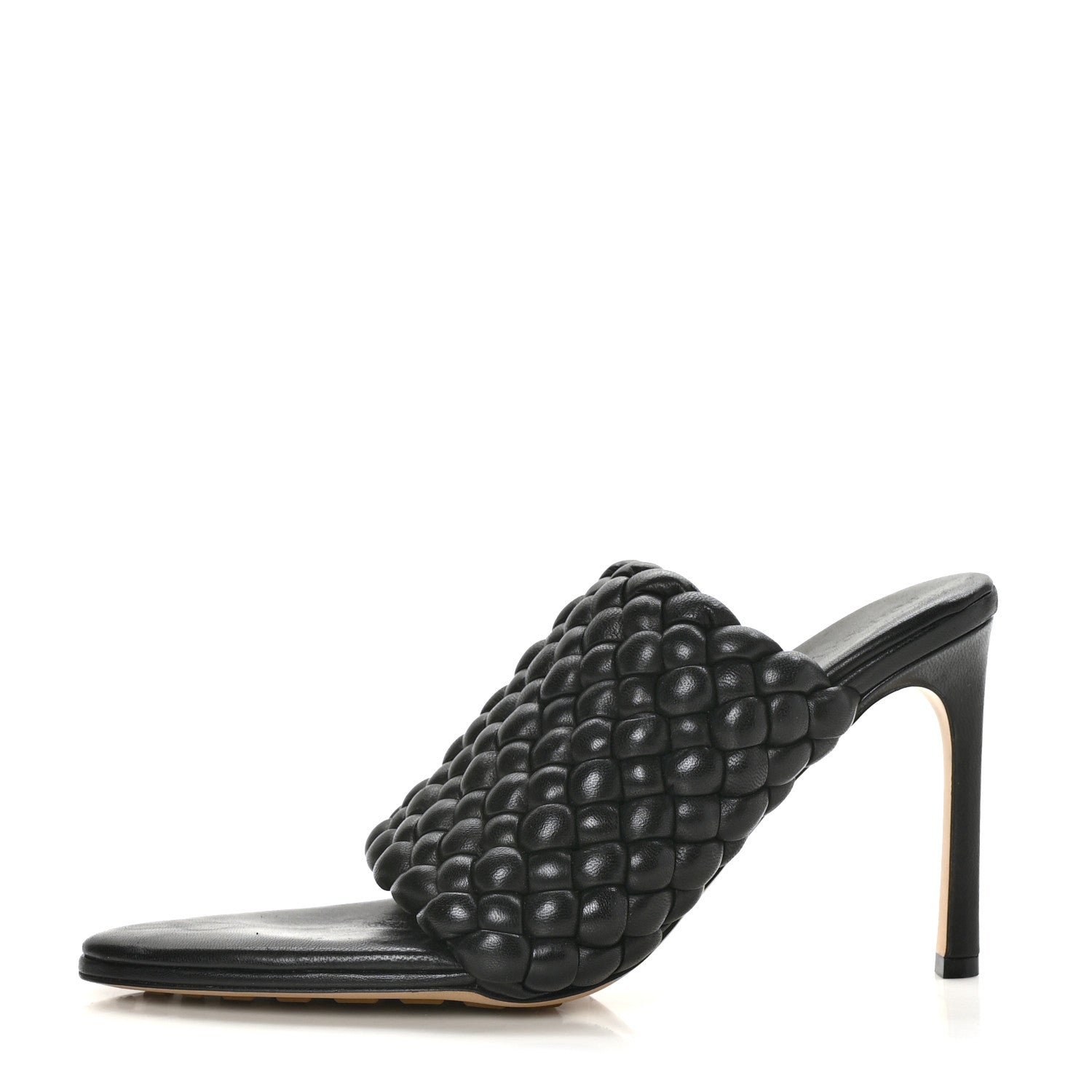 Bottega Veneta Nappa Padded Intreccio The Curve Sandals 40.5 Black 1 of 15