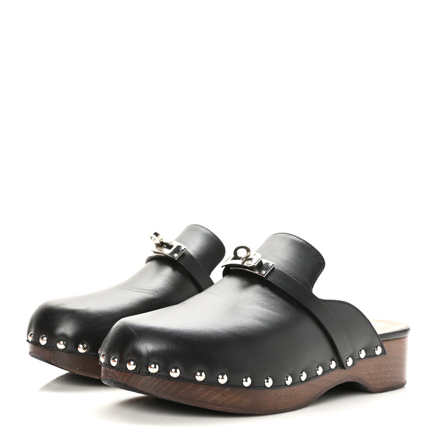 Hermes Calfskin Carlotta Mules 38 Black 3 of 8