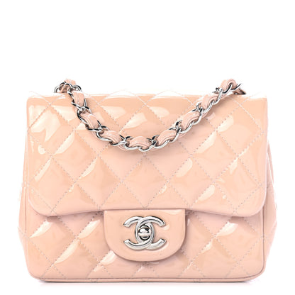 Chanel Patent Quilted Mini Square Flap Pink 1 of 4