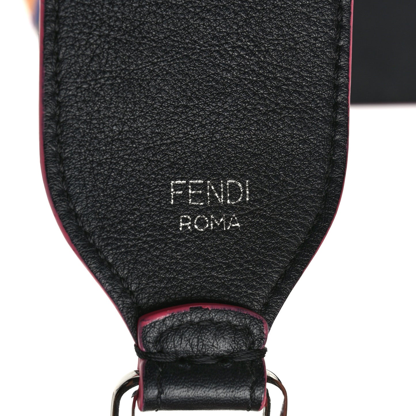 Calfskin Sequin Fun Fair Strap You Black Multicolor