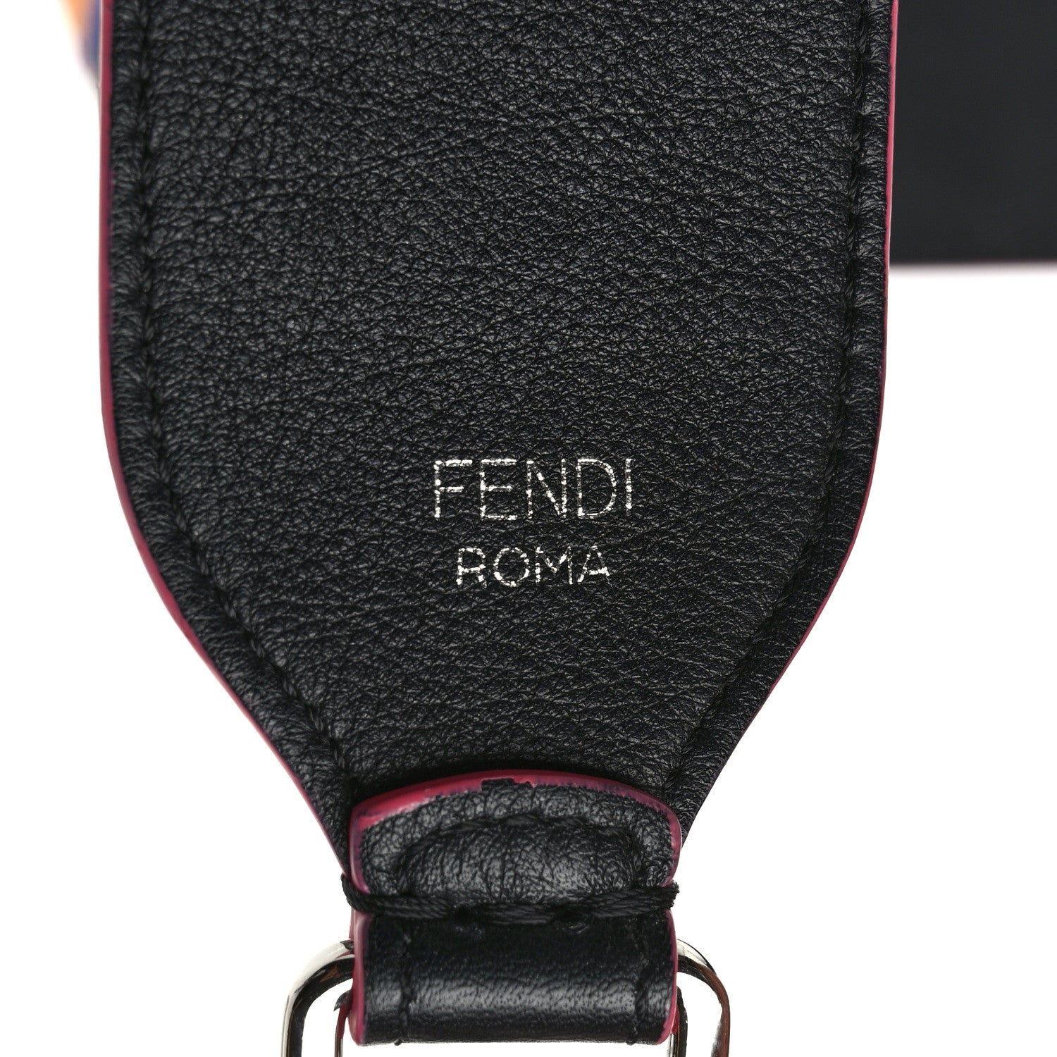 Fendi Calfskin Sequin Fun Fair Strap You Black Multicolor 3 of 6