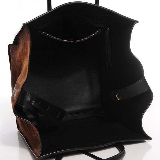 Celine Shaded Pony Hair Calfskin Medium Phantom Luggage Brown 5 of 14