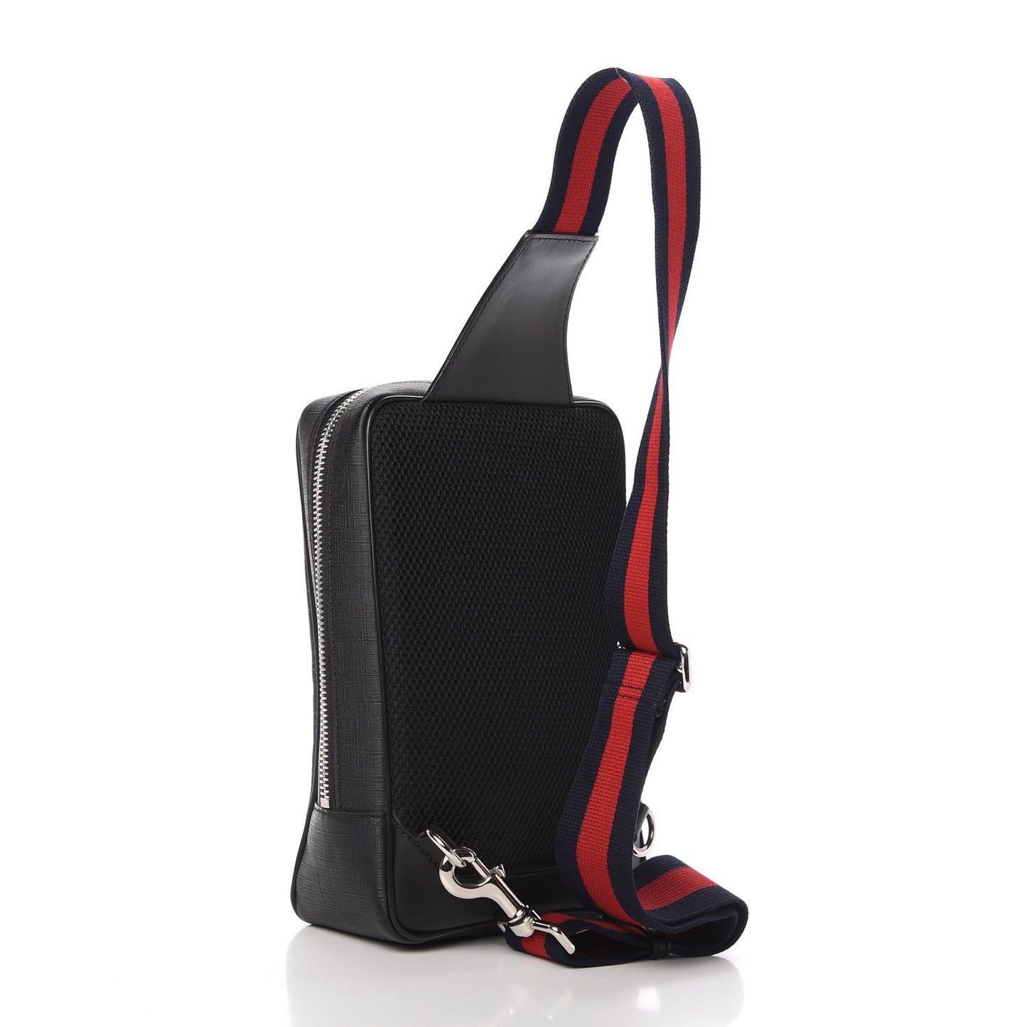 GG Supreme Monogram Web Belt Bag Black Grey