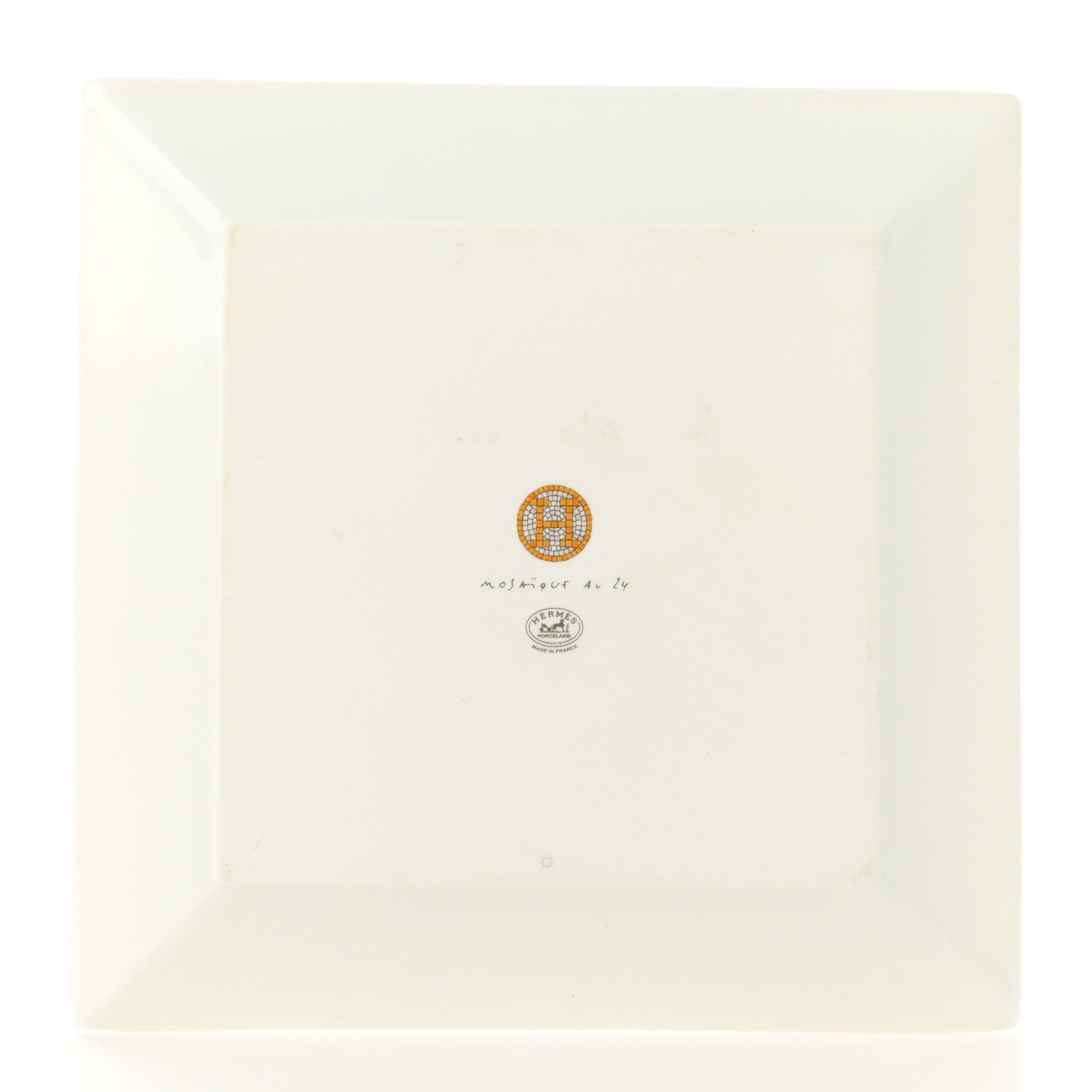 Hermes Porcelain Mosaique au 24 Square Plate 3 of 7