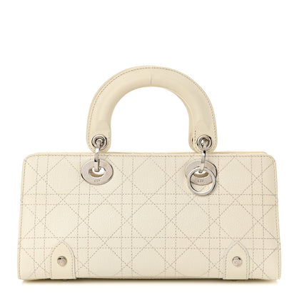 Christian Dior Calfskin Cannage Stitched Small East West Lady Dior White 1 of 15