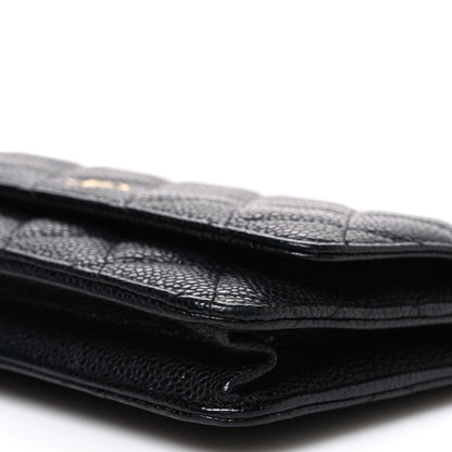 Chanel Caviar Quilted Wallet on Chain WOC Black 11 of 12