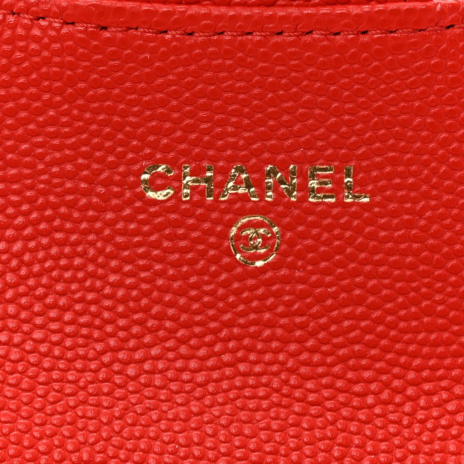 Chanel Caviar Quilted Flap Card Holder Wallet Red 6 of 9