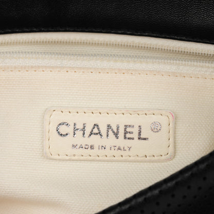 Chanel Lambskin Perforated Medium Baseball Spirit Flap Black 6 of 8