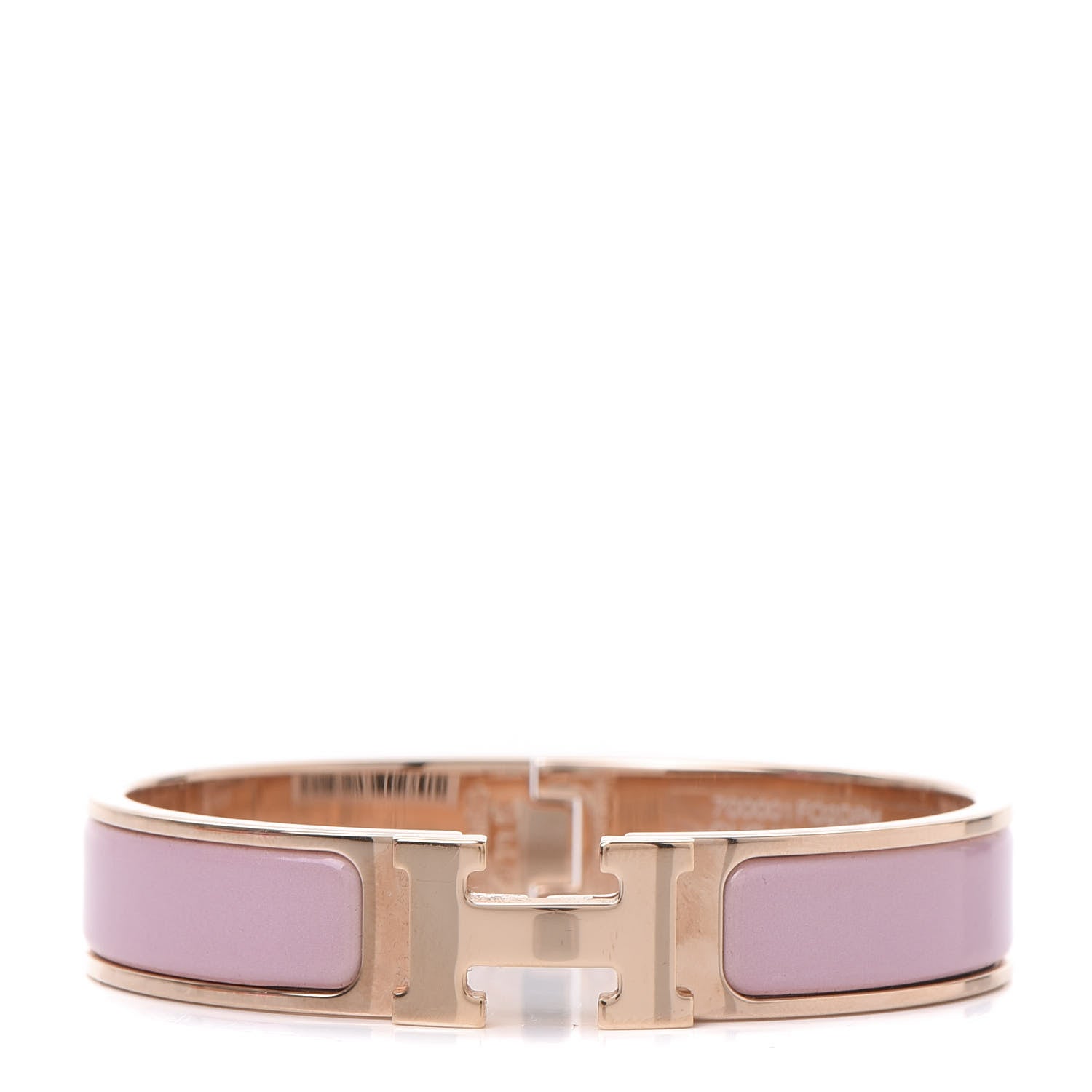 Hermes Enamel Narrow Clic Clac H Bracelet PM Rose Cassata 1 of 7