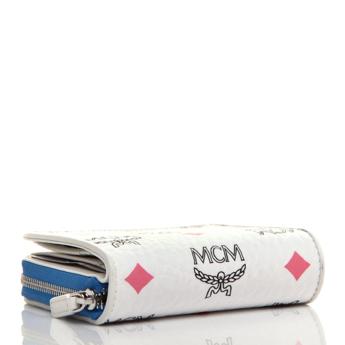 Skyoptic Visetos Mini Zip Around Wallet White