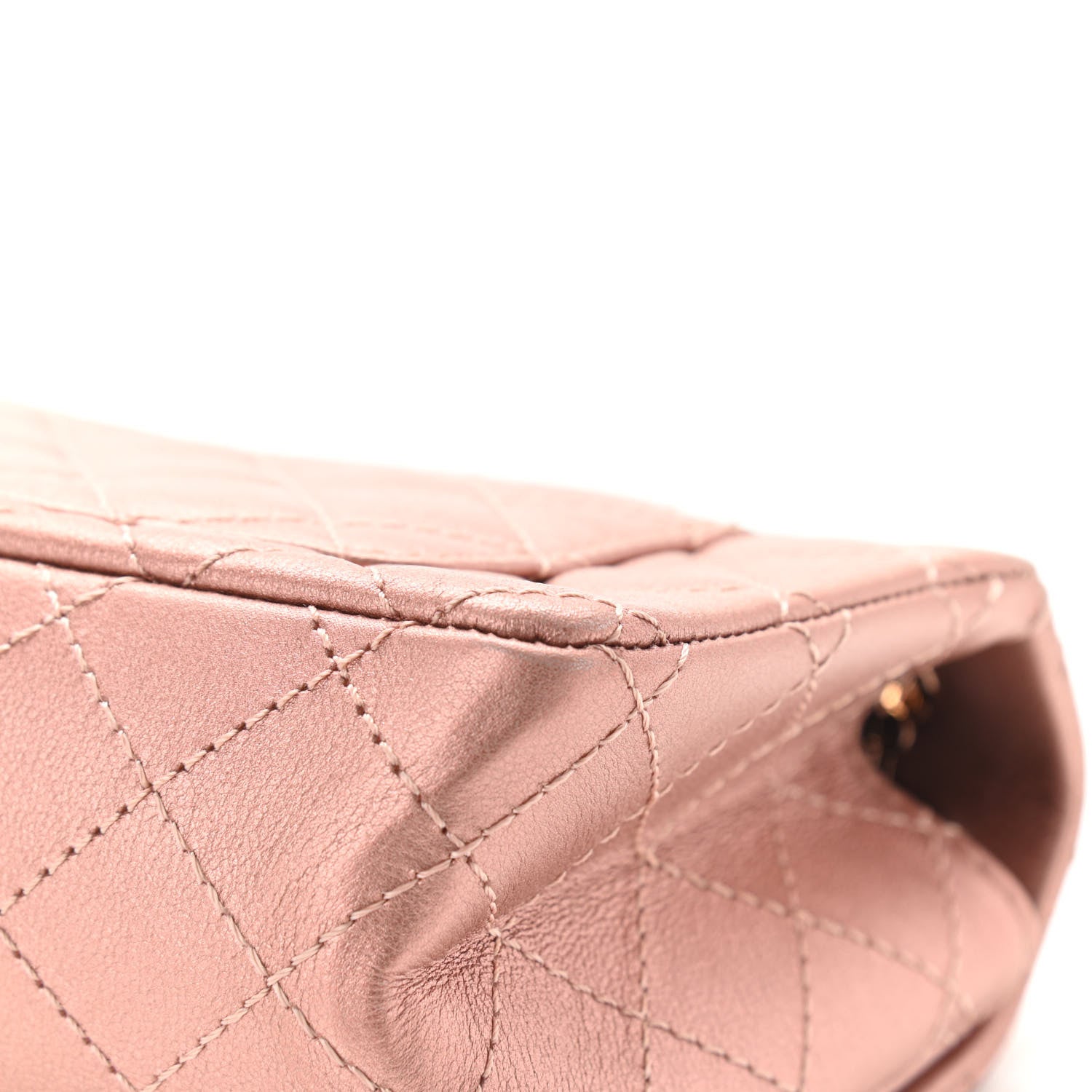 Chanel Metallic Grained Calfskin Quilted 2.55 Reissue Mini Flap Copper Pink 12 of 13