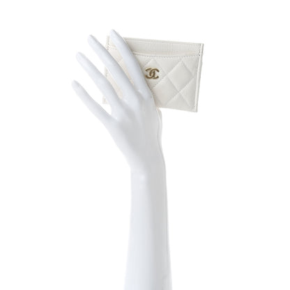 Chanel Caviar Quilted Card Holder White 2 of 9