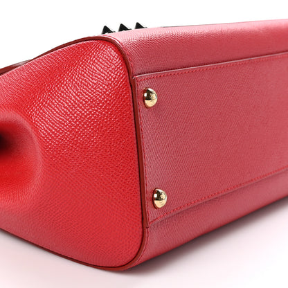 Dolce & Gabbana DOLCE &amp; GABBANA Dauphine Love Studded Medium Miss Sicily Satchel Red 8 of 9
