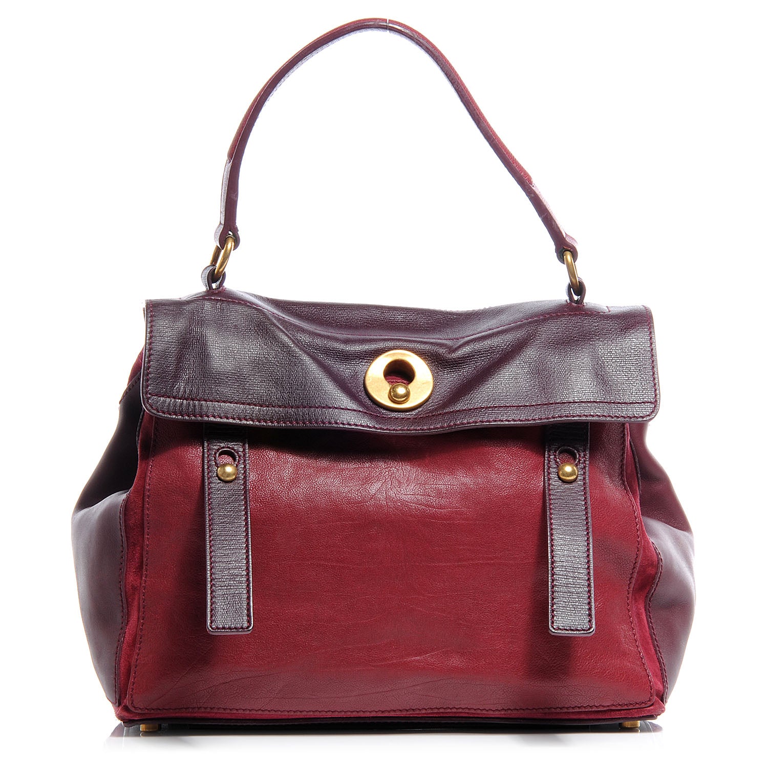 Saint Laurent Leather Muse Two Maroon 1 of 7