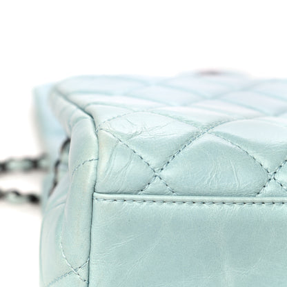 Chanel Glazed Calfskin Quilted Large Coco Soft Flap Light Blue 28 of 36