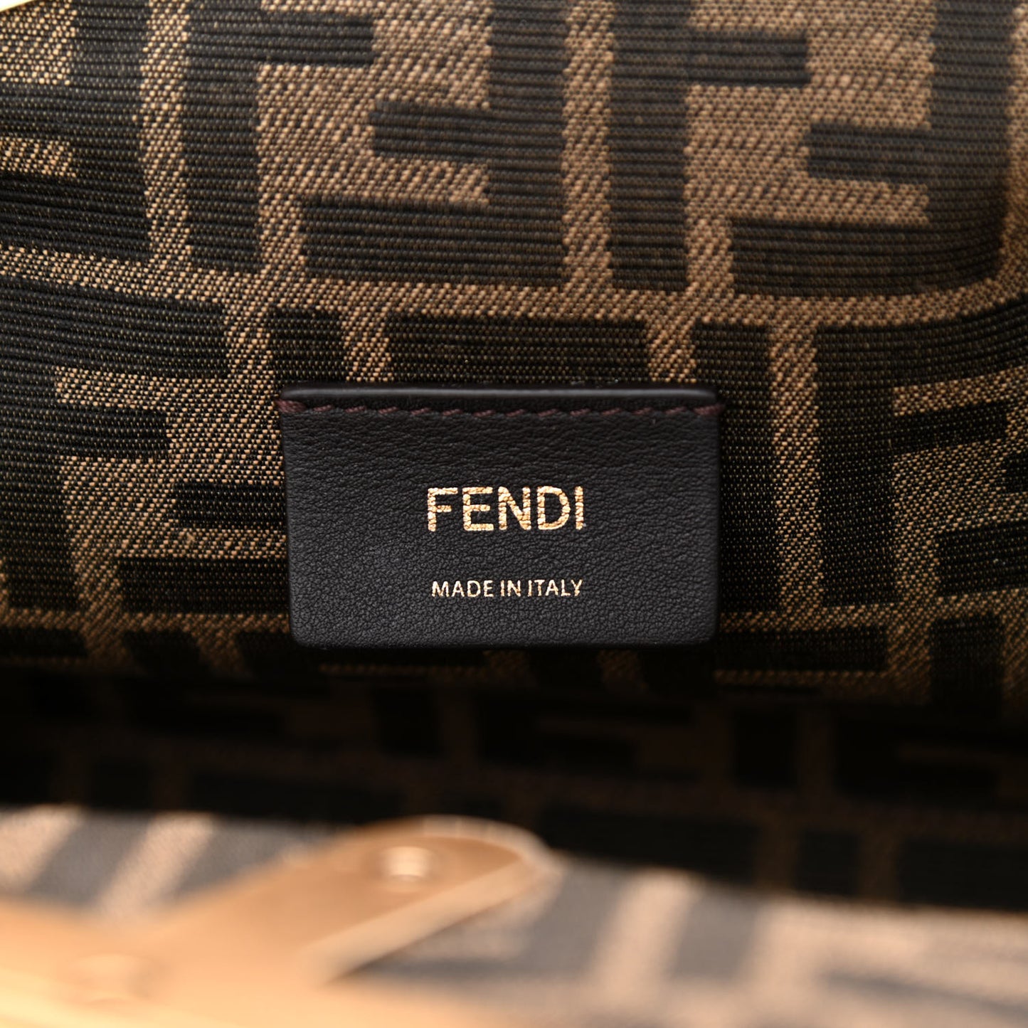 Shiny Nappa Small Fendi First Caramello