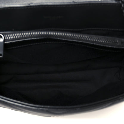 Saint Laurent Calfskin Y Quilted Monogram Monochrome Medium Loulou Chain Satchel Black 5 of 11