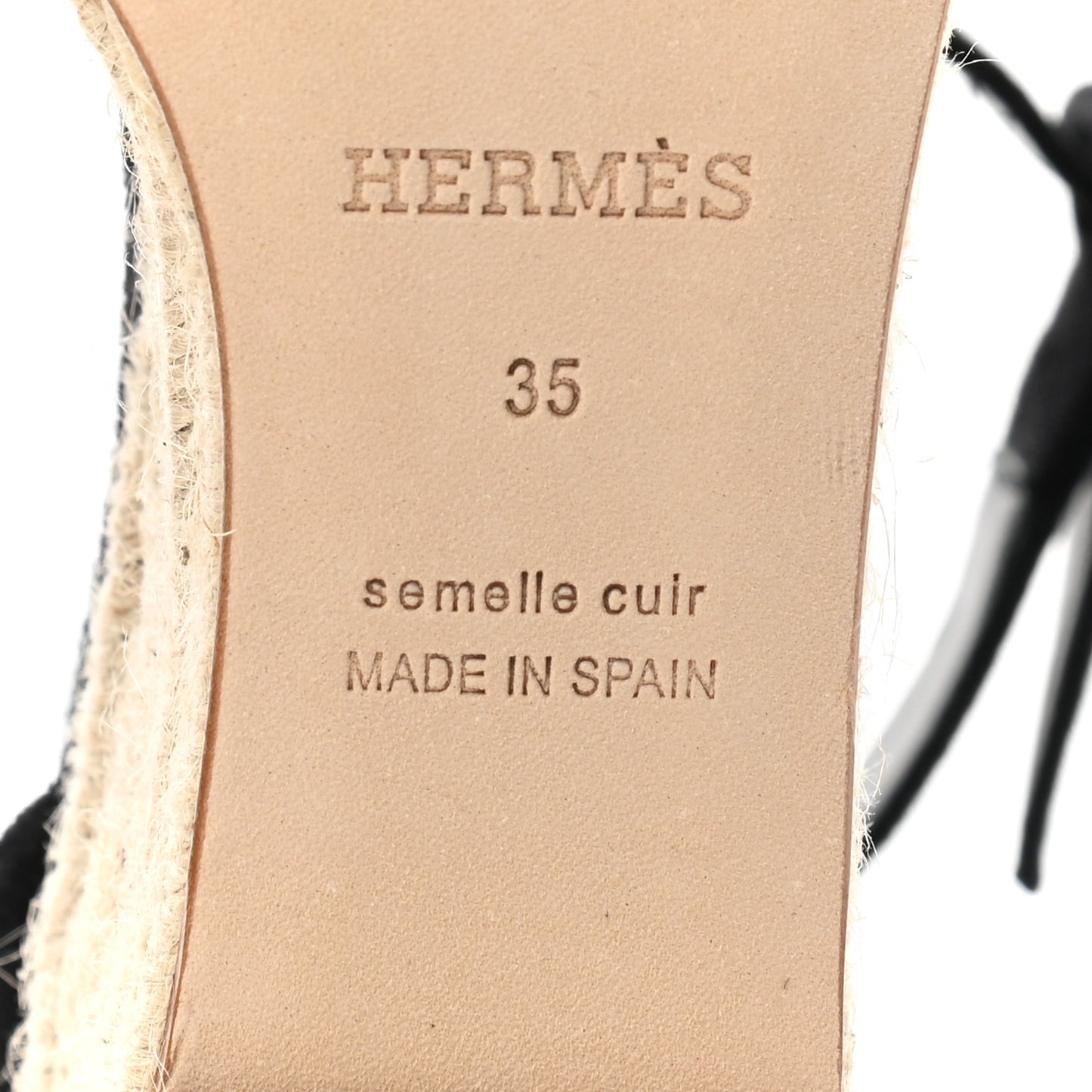 Suede Elda Espadrille Wedge Sandals 35 Black