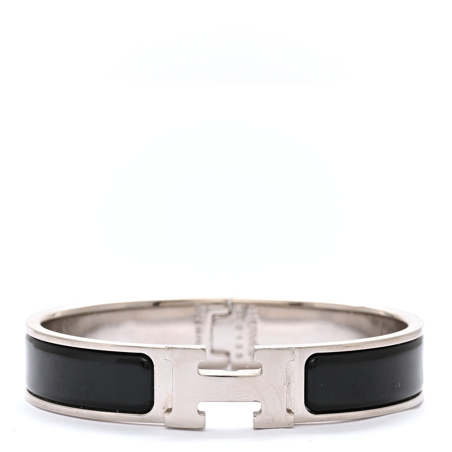 Hermes Enamel Narrow Clic Clac H Bracelet PM Black 1 of 5