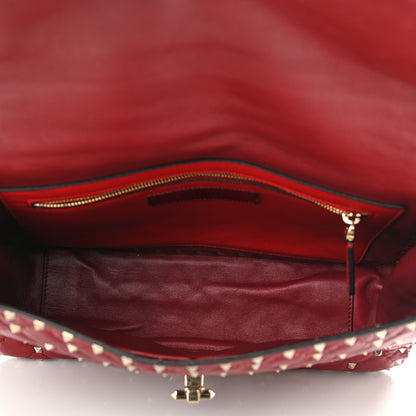 Valentino Garavani Nappa Large Rockstud Spike Shoulder Bag Rubino 5 of 9