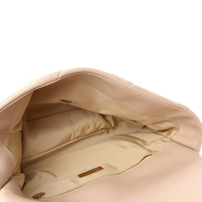 Chanel Lambskin Quilted Maxi Chanel 19 Flap Light Beige 5 of 13