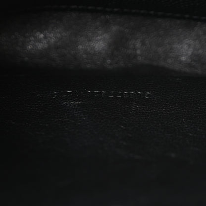 Saint Laurent Grain De Poudre Matelasse Chevron Monogram Chain Wallet Black 8 of 11
