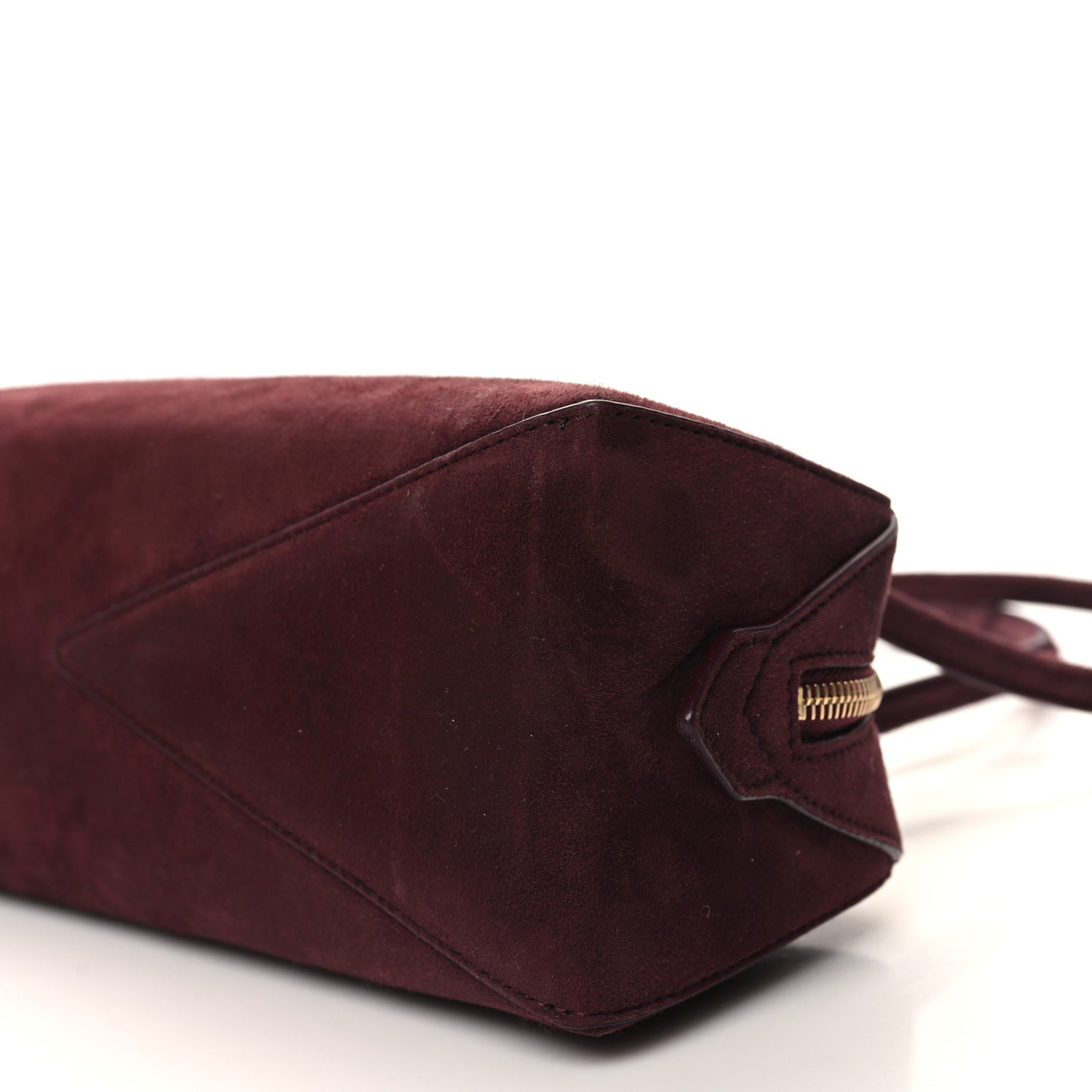 Suede Goatskin Medium Le Teckel Bag Rouge Grenat