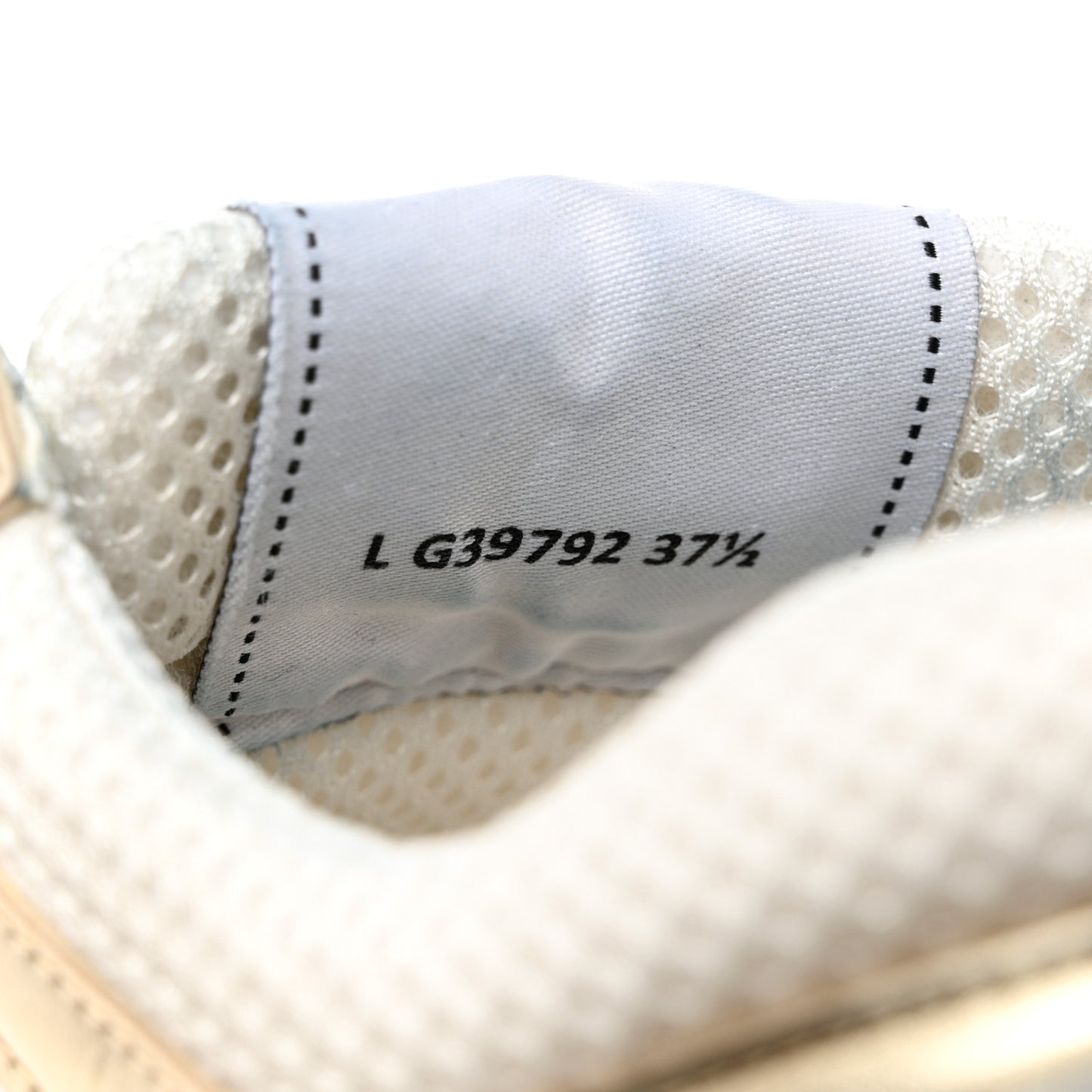 Nylon Metallic Lambskin CC Sneakers 37.5 White Gold