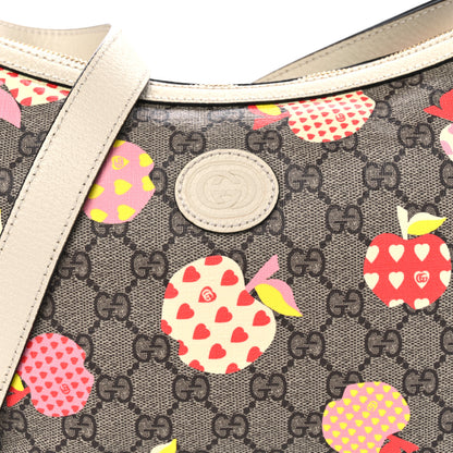 Gucci GG Supreme Monogram Les Pommes Small Ophidia Half Moon Hobo Beige Multicolor Mystic White 8 of 11