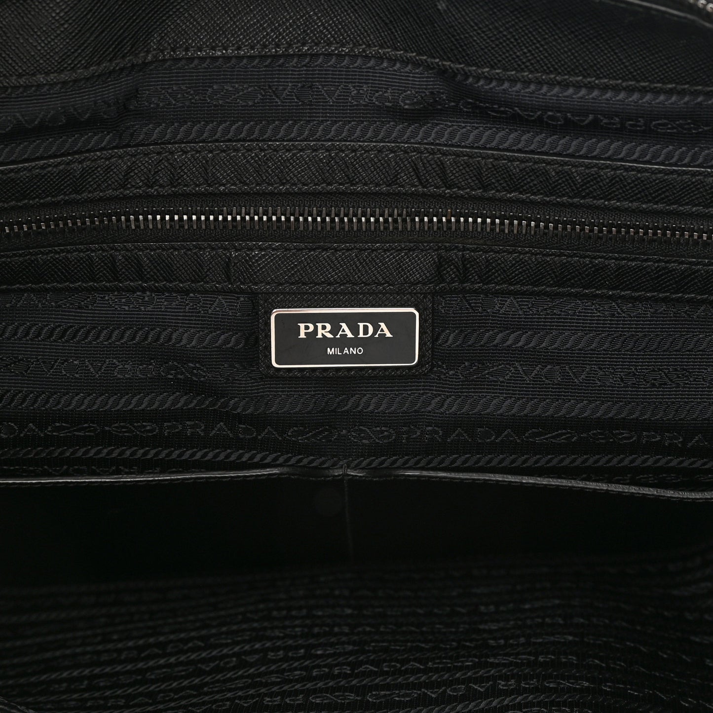 Re-Nylon Saffiano Tote Black