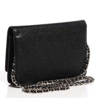 Chanel Caviar Timeless CC Wallet on Chain WOC Black 3 of 8