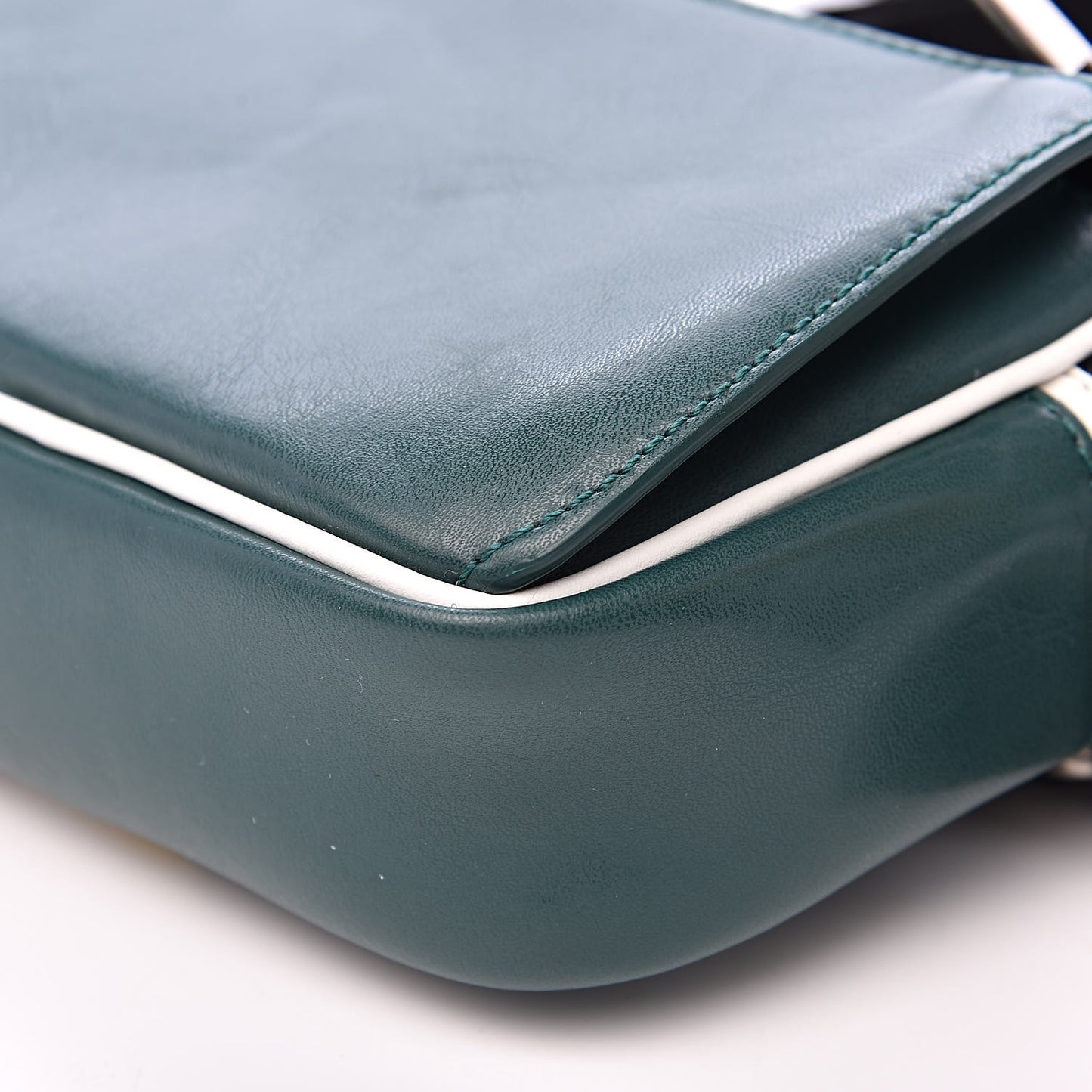 Calfskin MC3 Crossbody Bag Oil Blue White