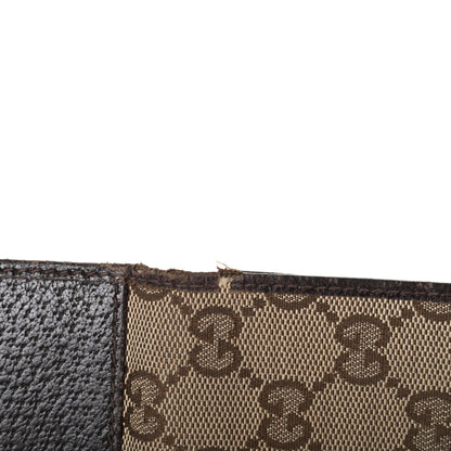 Gucci Monogram Calfskin Ladies Web Continental Wallet Beige Ebony Cocoa 5 of 7