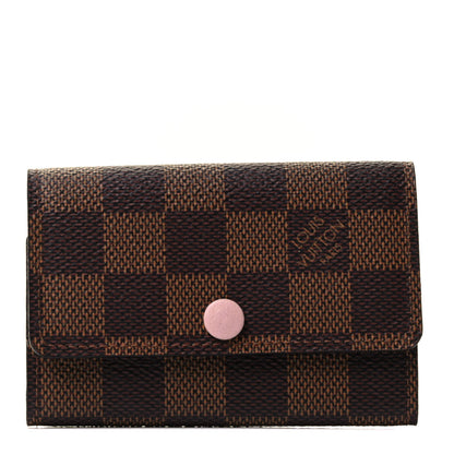 Louis Vuitton Damier Ebene Multicles 6 Key Holder Rose Ballerine 1 of 4