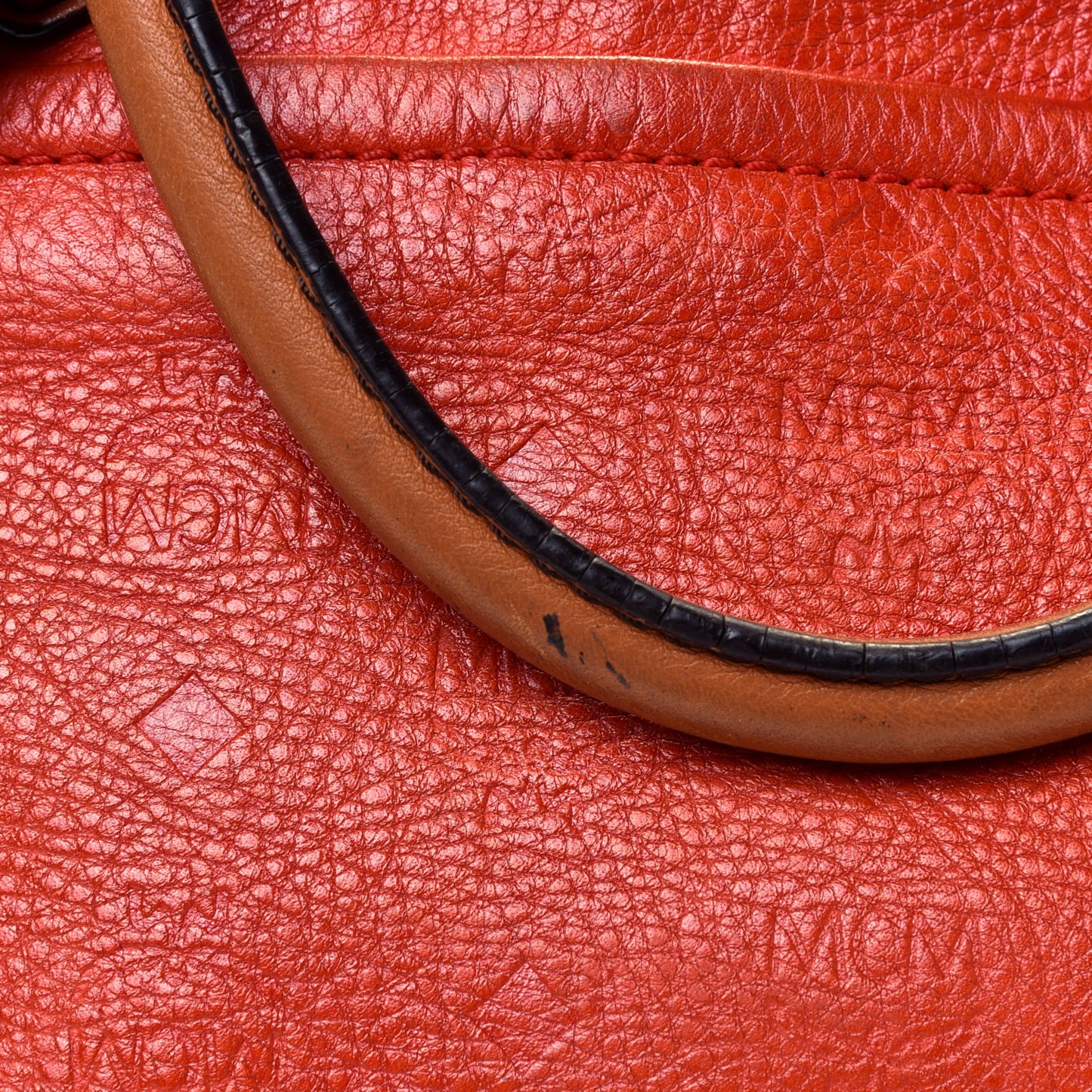 Calfskin Ottomar Monogram Tote Orange