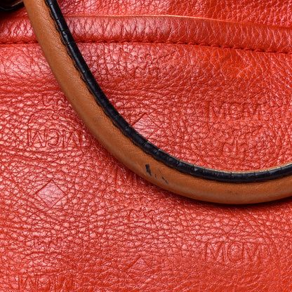 MCM Calfskin Ottomar Monogram Tote Orange 7 of 7