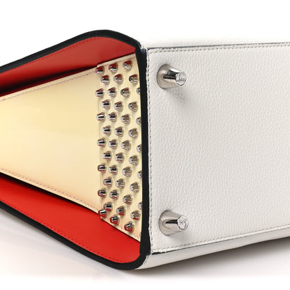 Christian Louboutin Calfskin Empire Studded Medium Paloma Snow 8 of 9