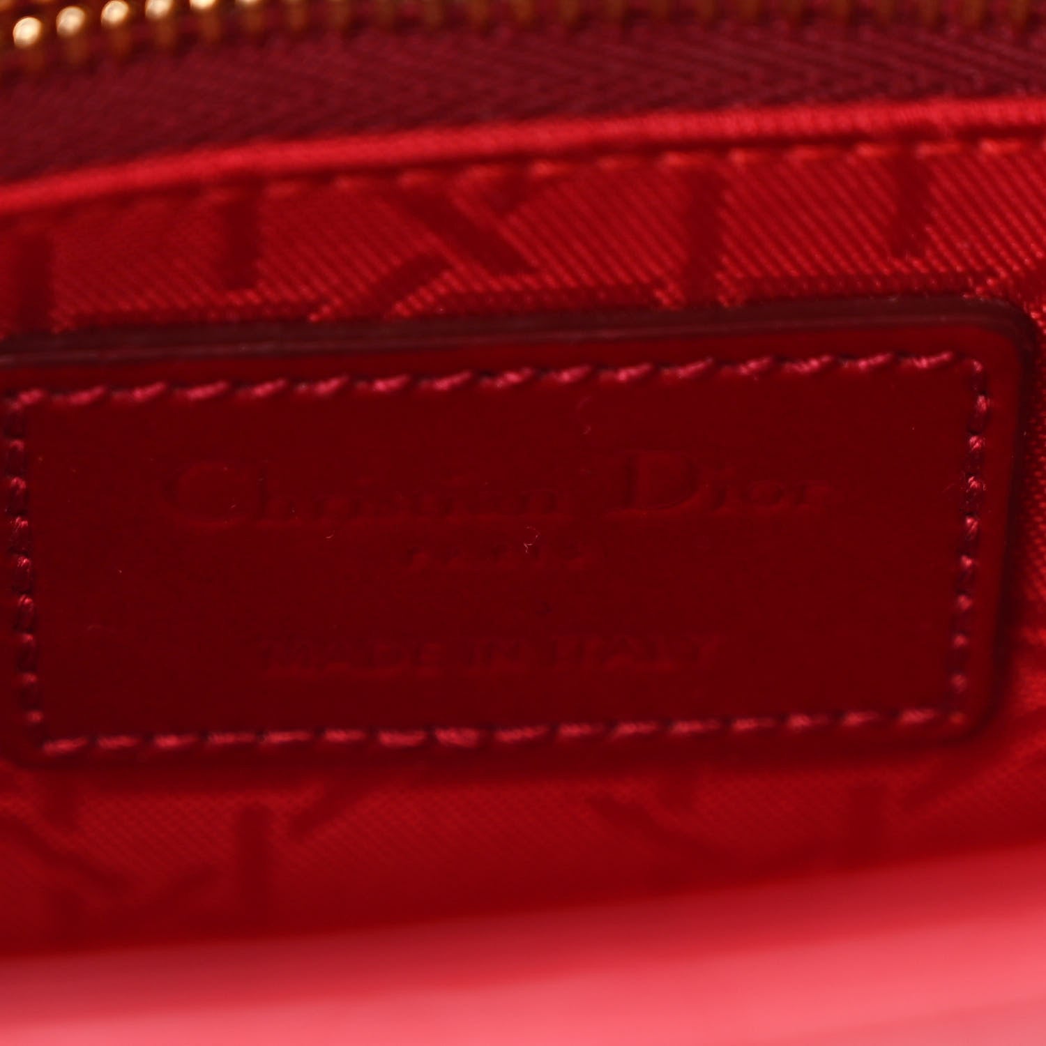 Christian Dior Patent Cannage Mini Lady Dior Red 6 of 11