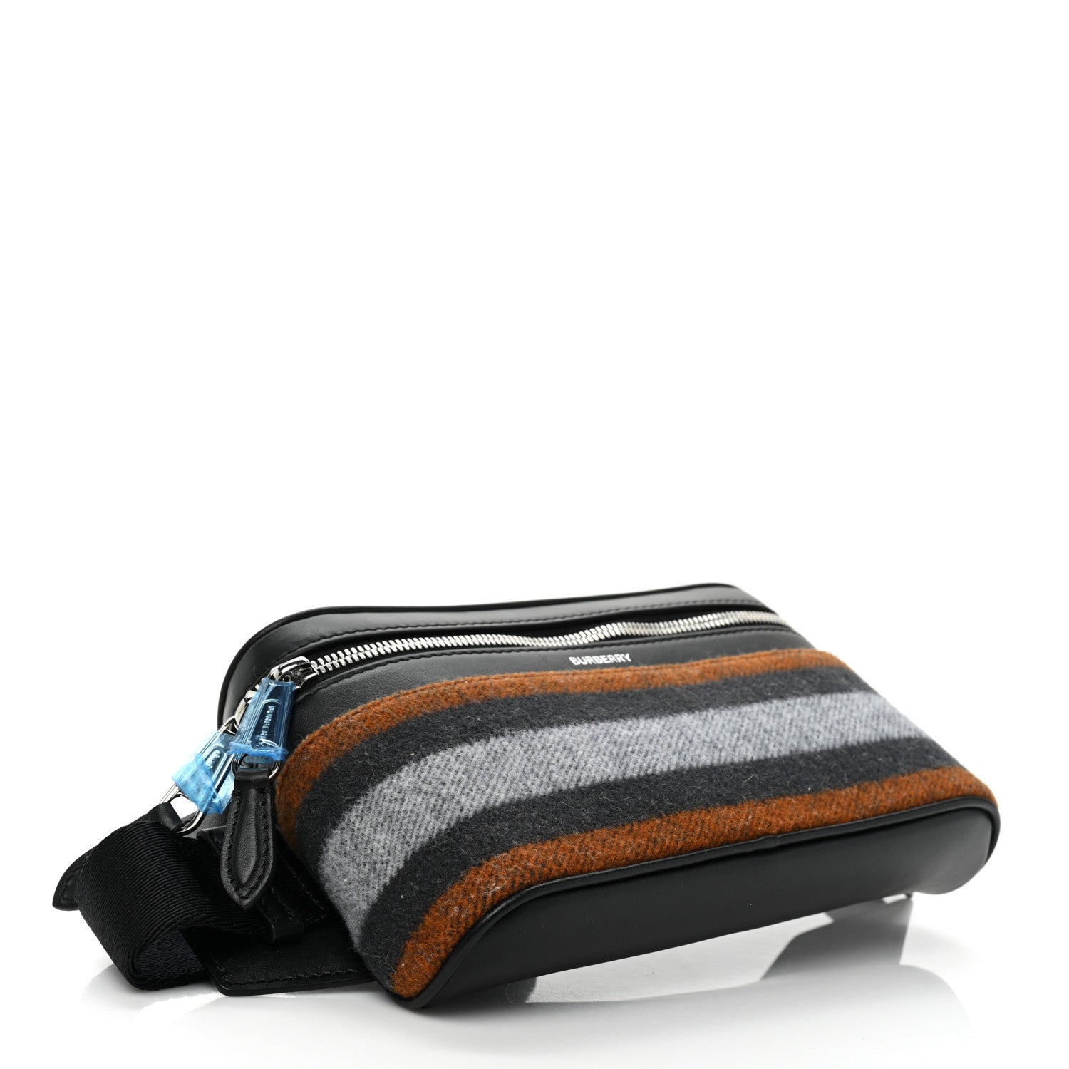Burberry Calfskin Wool Small Cube Bum Bag Mid Grey 3 of 8