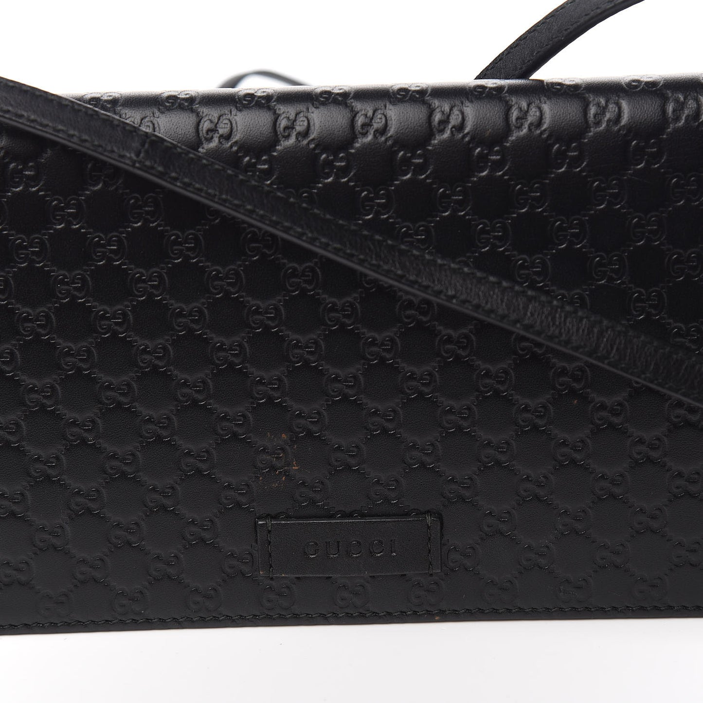 Microguccissima Crossbody Wallet Black