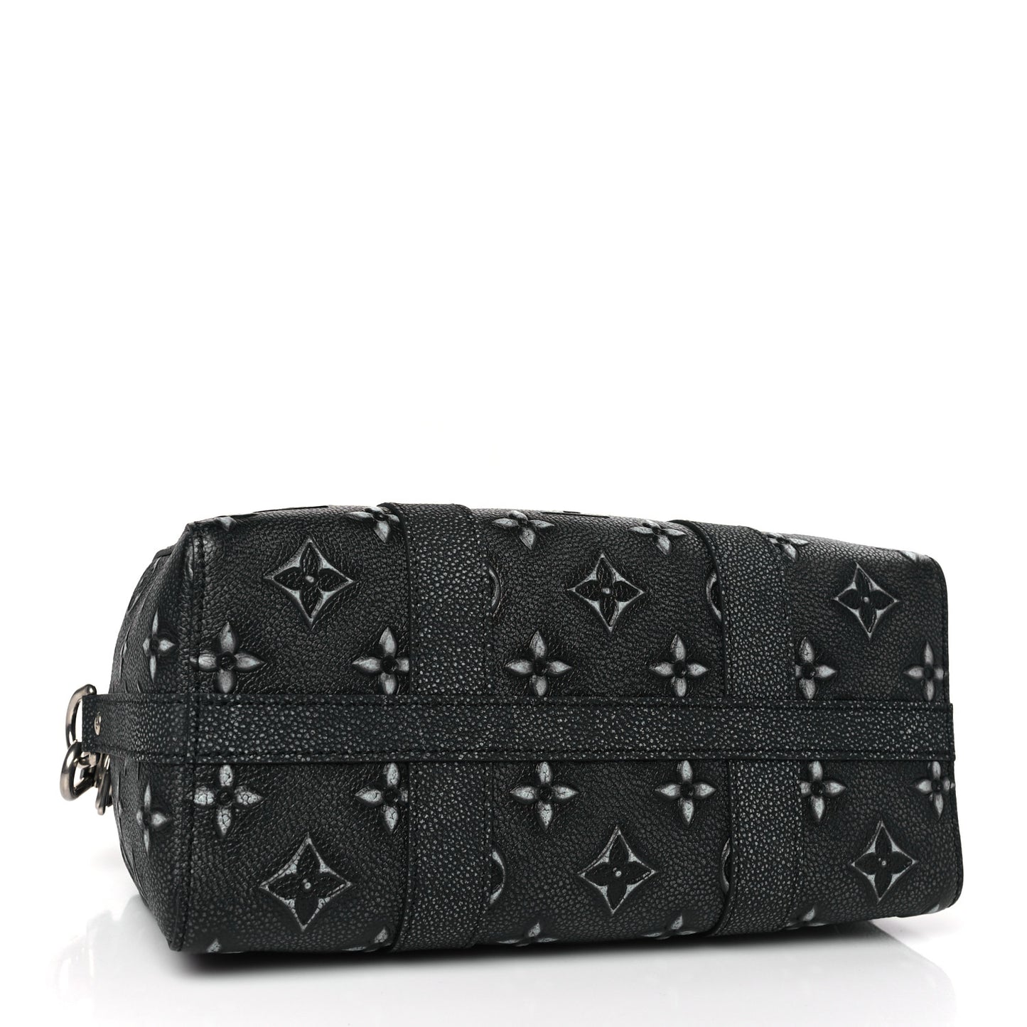 Cowhide Faded Monogram City Keepall Charcoal